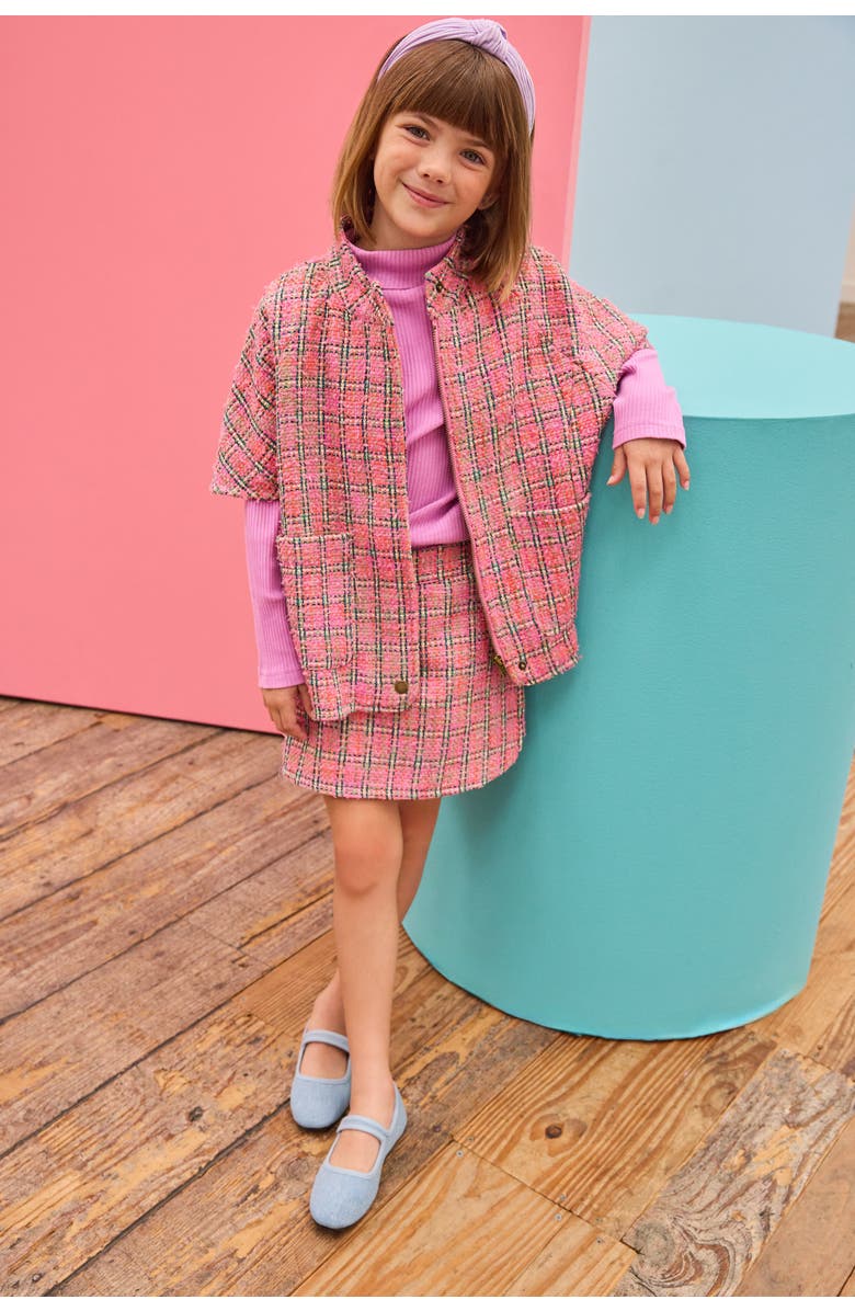 BISBY Kids' Tweed Cape, Alternate, color, Palermo Plaid