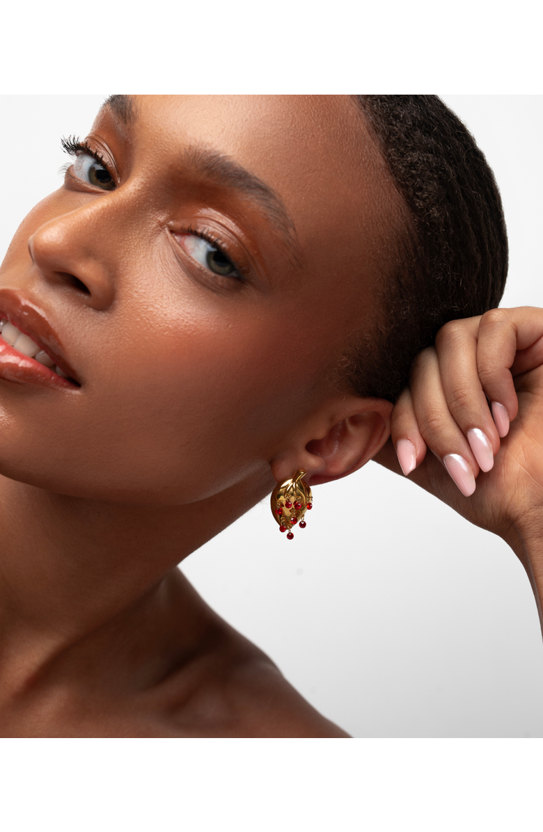 Hey Harper Strawberry Stud Earrings, Alternate, color, Gold