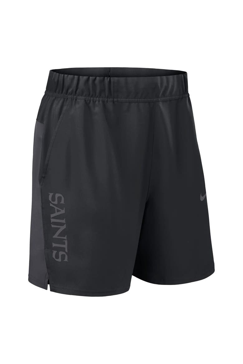 Men's Nike Black New Orleans Saints Woven Victory Performance Shorts, Alternate, color, Black