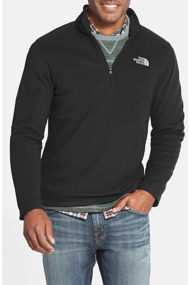 TKA 100 Glacier Quarter Zip Fleece Pullover, Alternate, color, TNF BLACK