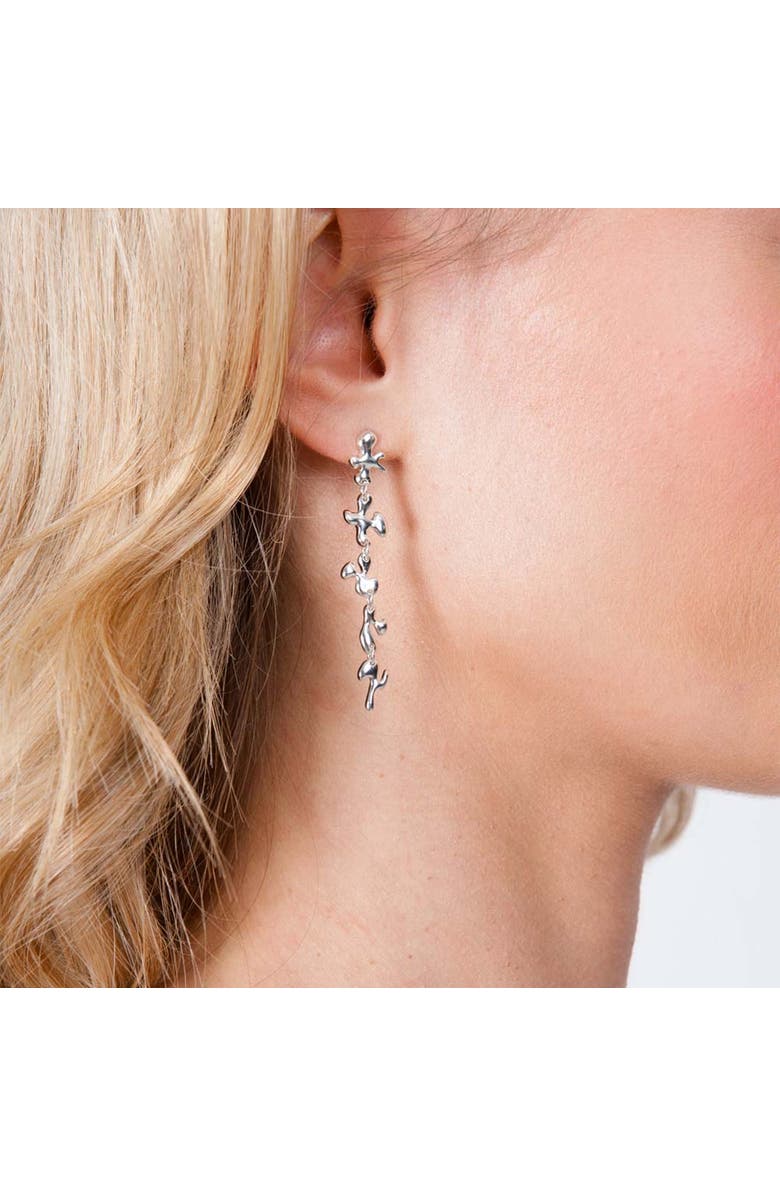 Lucy Quartermaine Splash Earrings, Alternate, color, Sterling Silver