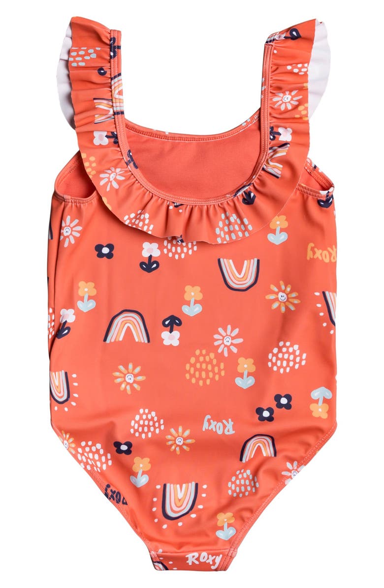 Roxy Kids' Ruffle One-Piece Swimsuit, Alternate, color, 