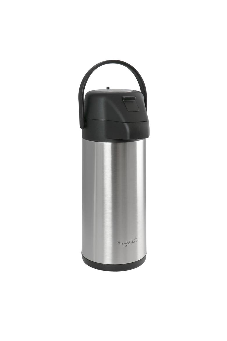 3.17 Quart Stainless Steel Vacuum Body Pump Cap Air Pot, Alternate, color, Grey