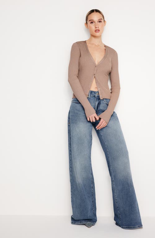 GOOD AMERICAN GOOD AMERICAN SHINE RIB CARDIGAN 