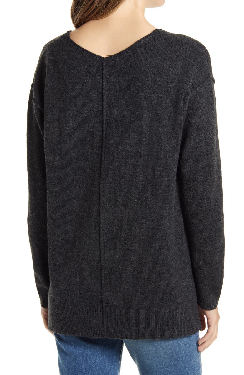 Caslon<sup>®</sup> Women's High/Low V-Neck Sweater, Alternate, color,