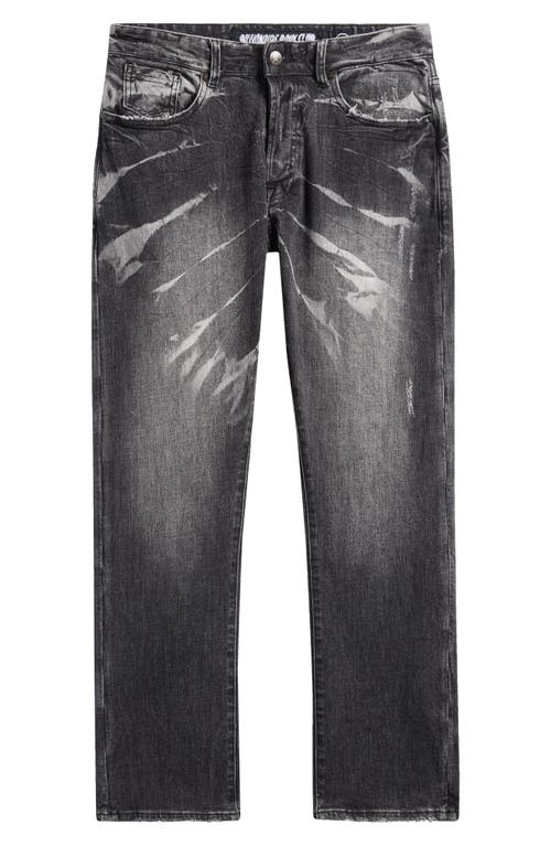 Billionaire Boys Club Bb Cosmos Heart Fit Distressed Jeans In Black