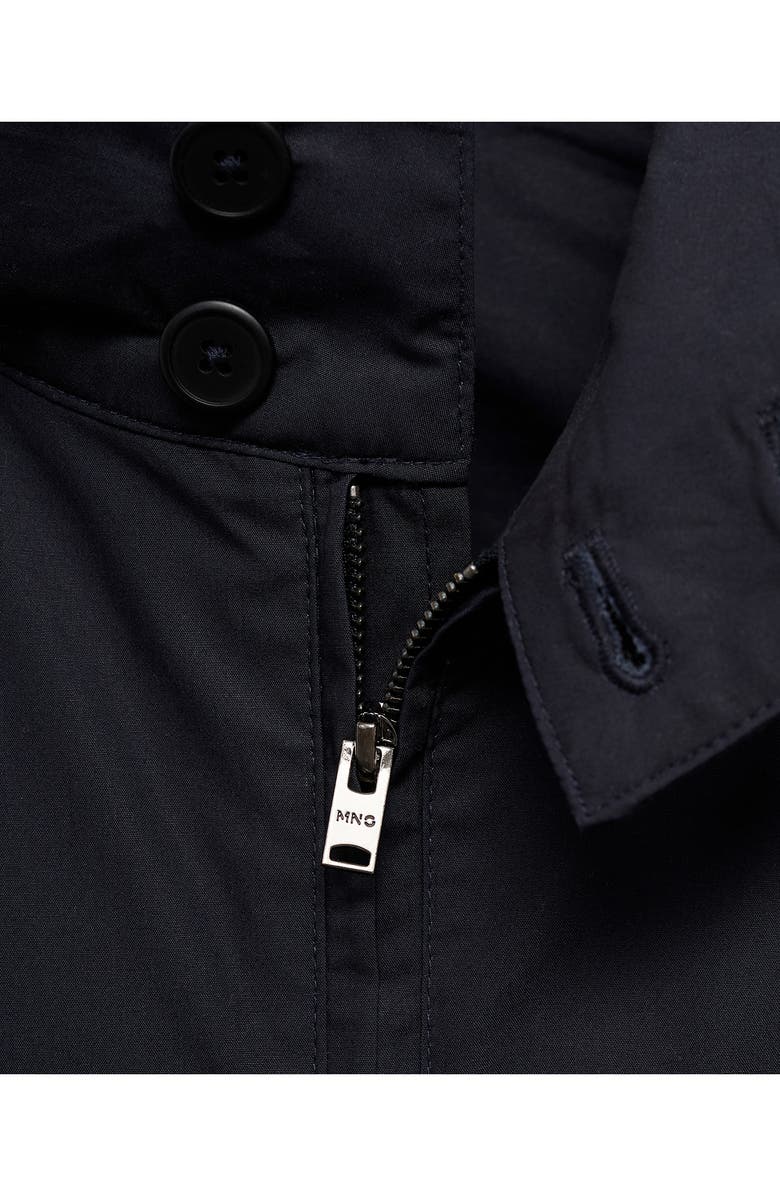 MANGO Stand Collar Cotton Zip Jacket, Alternate, color, 