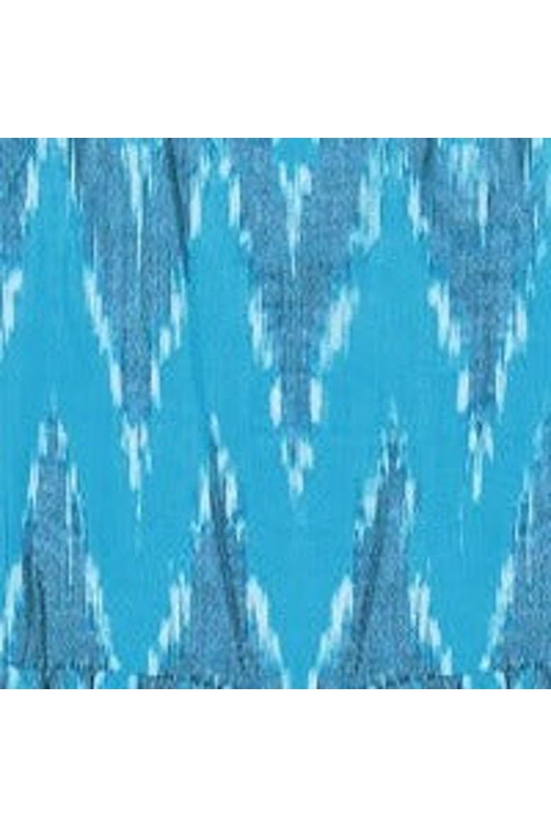 Bella Shoulder Tie Sundress, Alternate, color, Turquoise Ikat