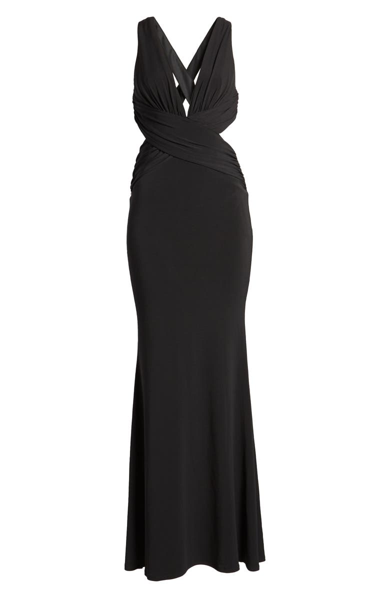 Katie May Secret Agent Side Cutout Gown, Alternate, color, 