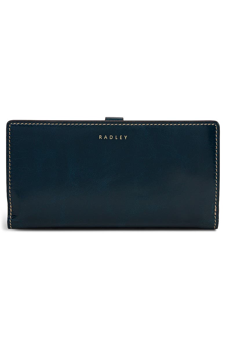 Radley Large Newick Road Leather Bifold Wallet, Alternate, color, Teal