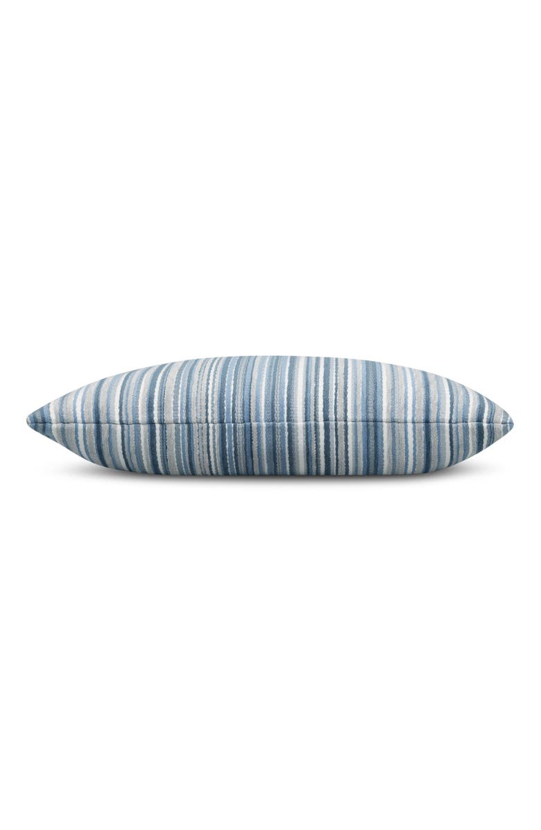 Elaine Smith Plush Velvet Stripe Indoor & Outdoor Woven Accent Pillow, Alternate, color, Cloud