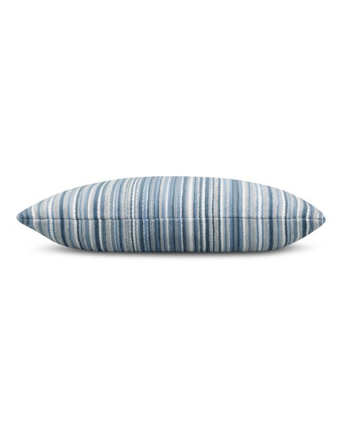 Elaine Smith Plush Velvet Stripe Indoor & Outdoor Woven Accent Pillow In Blue