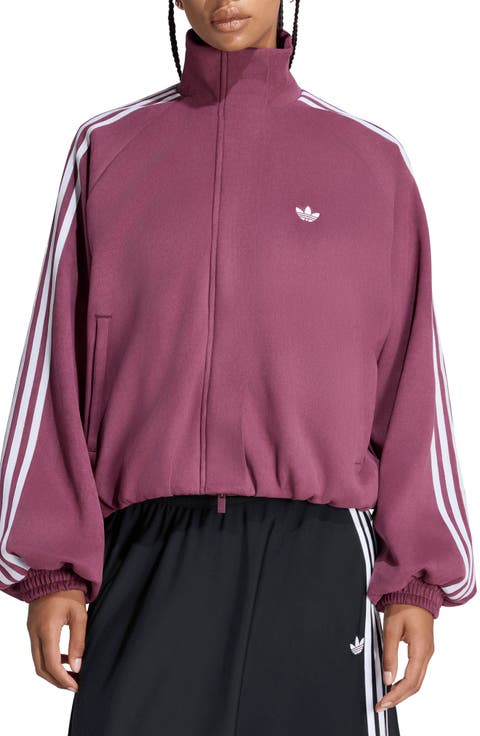 Faux Suede Track Jacket