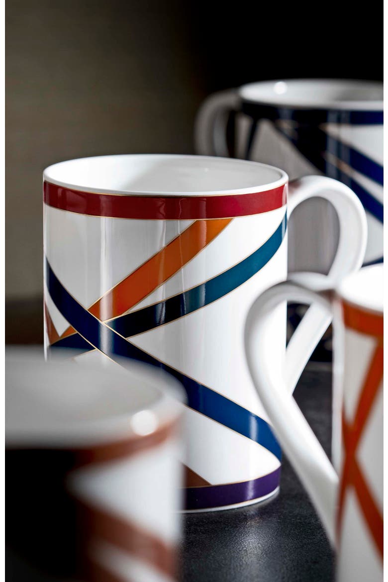 Mug Cup NASTRI in Luxury Box Multicolor diam. 3", H 3.9", cap. 12.5 oz, Alternate, color, Multicolor