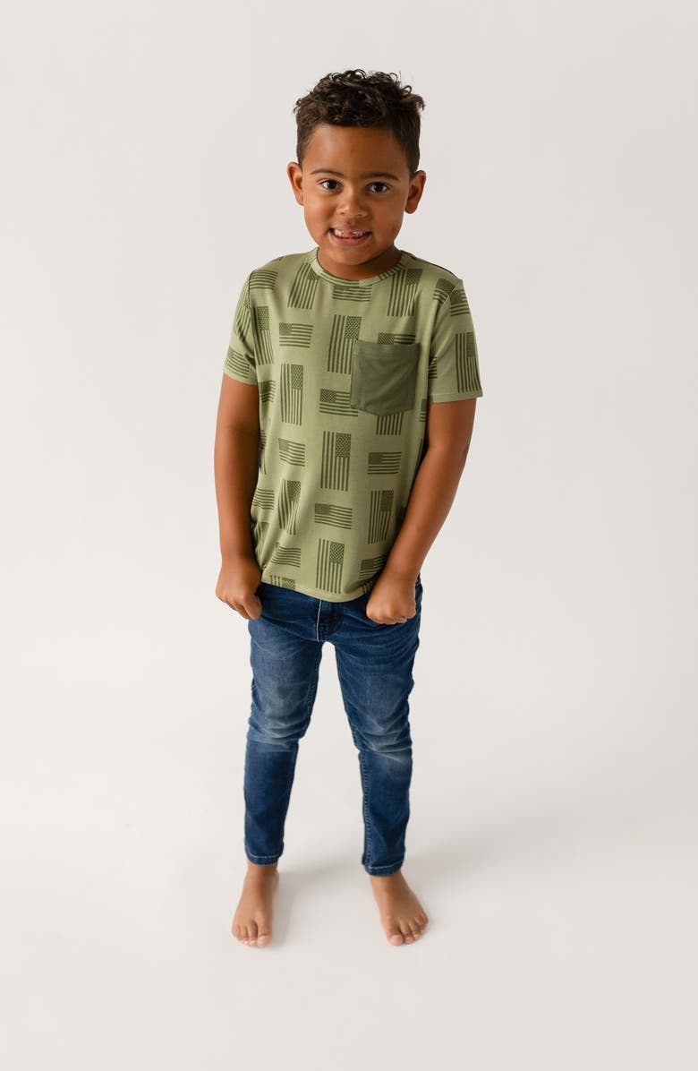 Laree + Co Kolton Pocket Tee, Alternate, color, Green