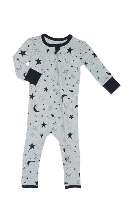 Everly Grey Convertible Romper Fitted Long Sleeve Pajama in Twinkle Night 
