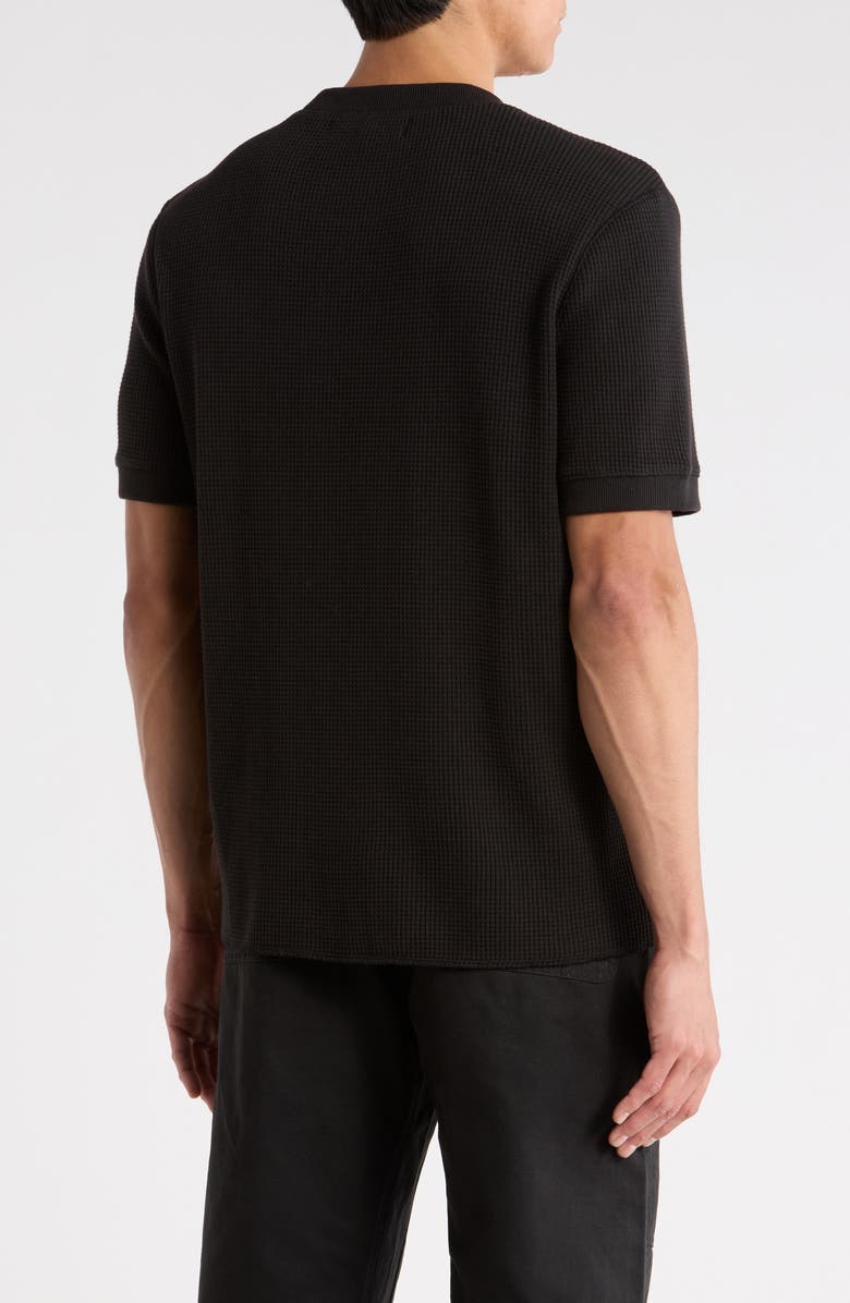 Imperfects Waffle Knit Cotton T-Shirt, Alternate, color, Obsidian