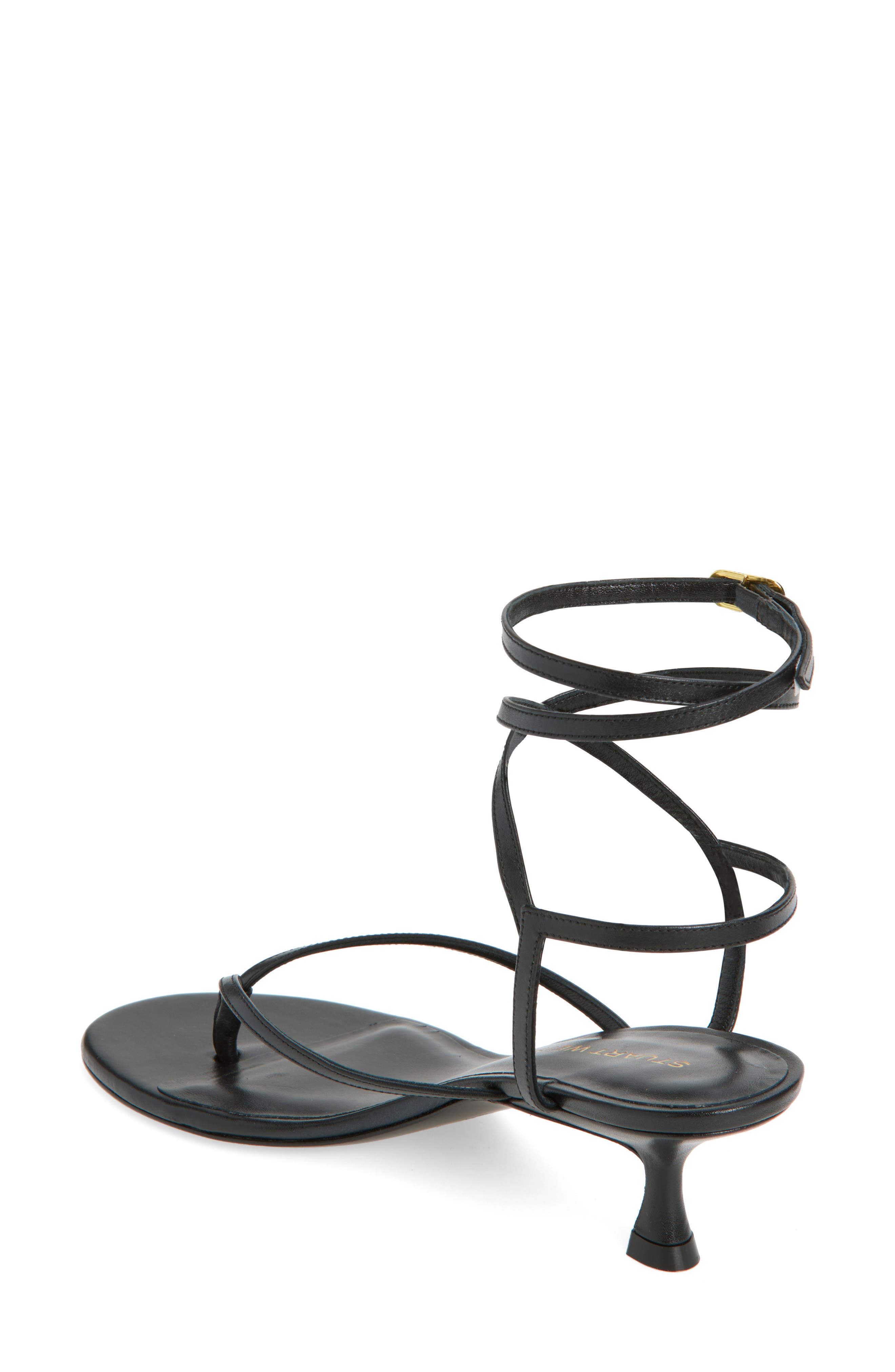 Stuart Weitzman Cabo II Sandal, Alternate, color, Black