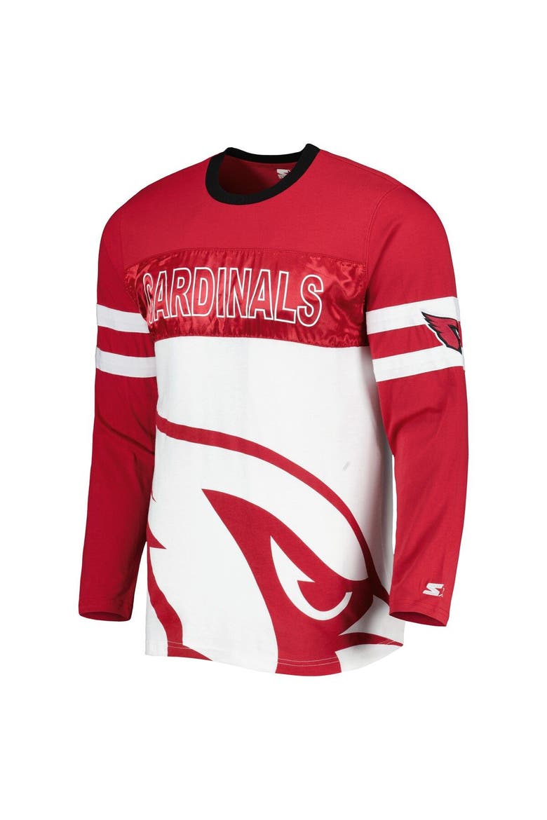 Men's Starter Cardinal/White Arizona Cardinals Halftime Long Sleeve T-Shirt, Alternate, color, Cardinal
