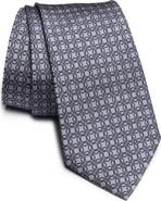 Jack Victor Prospect Chain Link Print Silk Tie