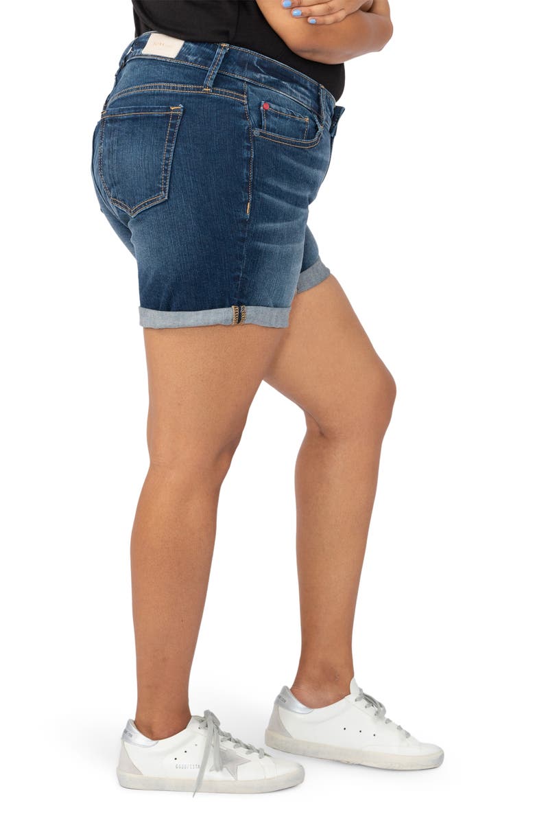 SLINK Jeans High Waist Roll Cuff Denim Shorts, Alternate, color, 