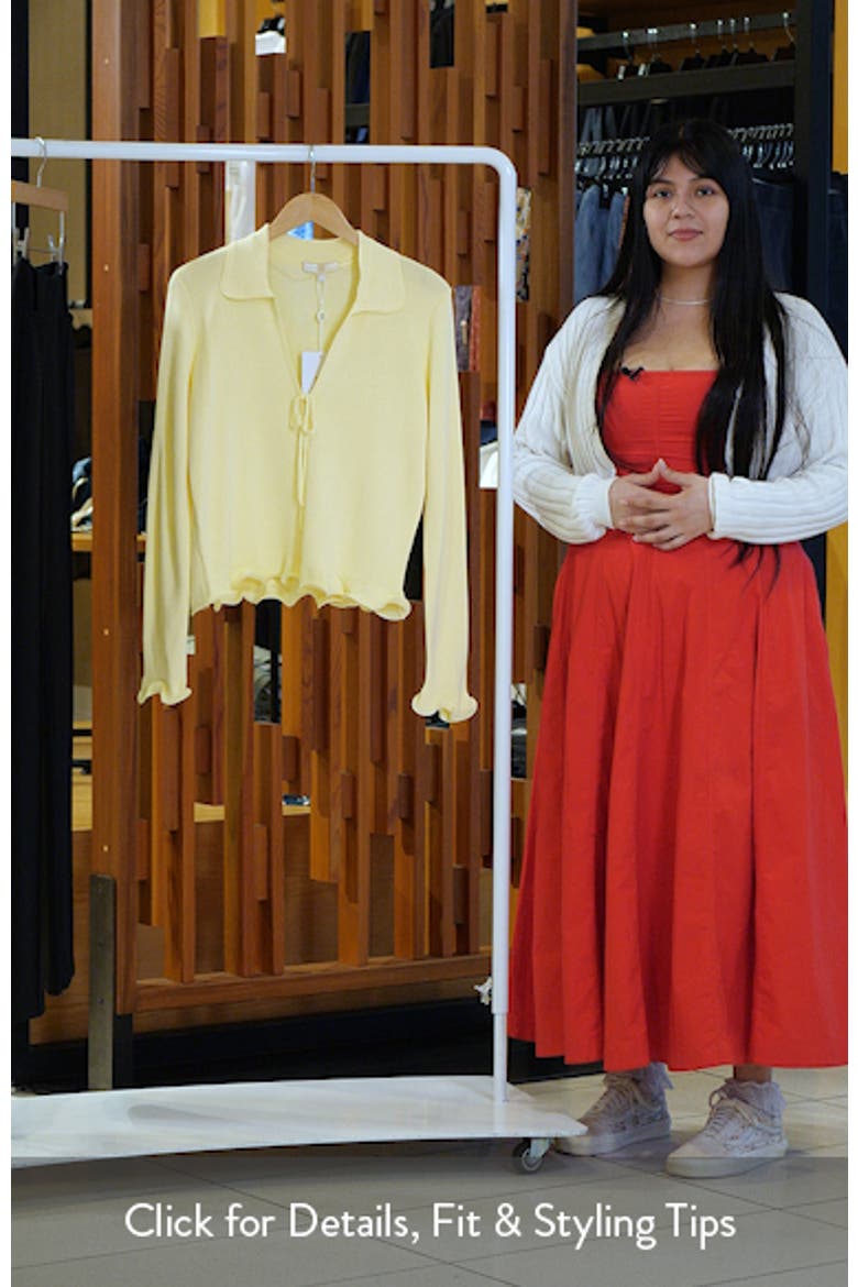 Isla Ruffle Tie Front Cardigan video