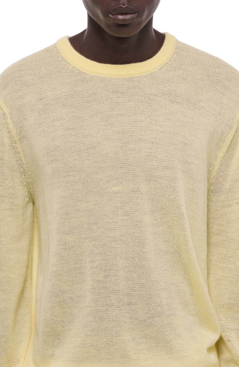 Helmut Lang Merino Wool Blend Sweater, Alternate, color, Yellow