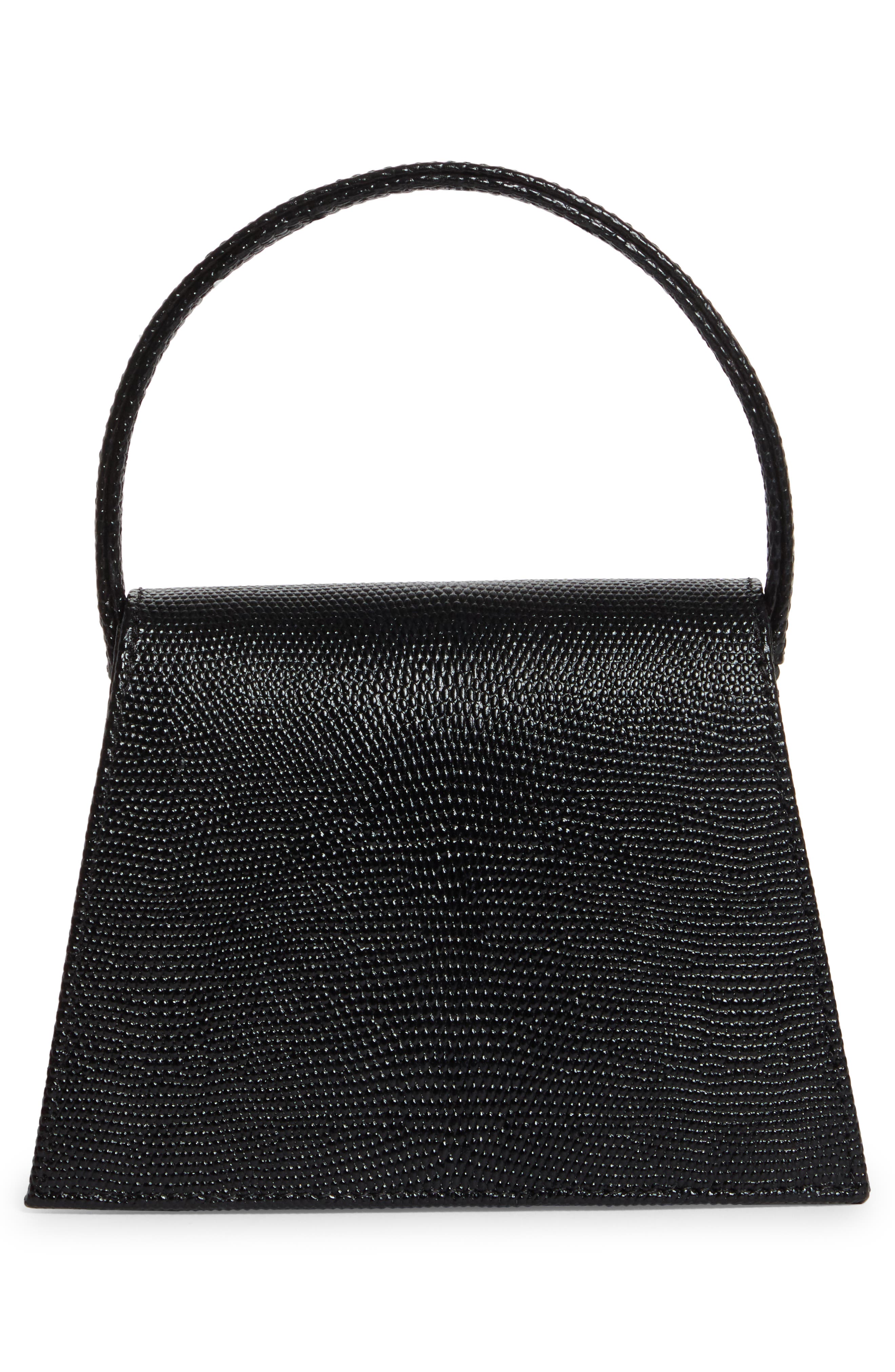 Anima Iris Zaza Lizard Embossed Leather Top Handle Bag, Alternate, color, 