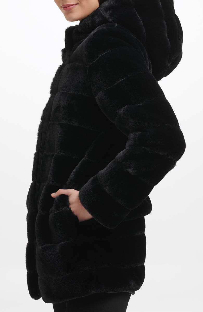 Kenneth Cole New York Grooved Faux Fur Jacket, Alternate, color, 