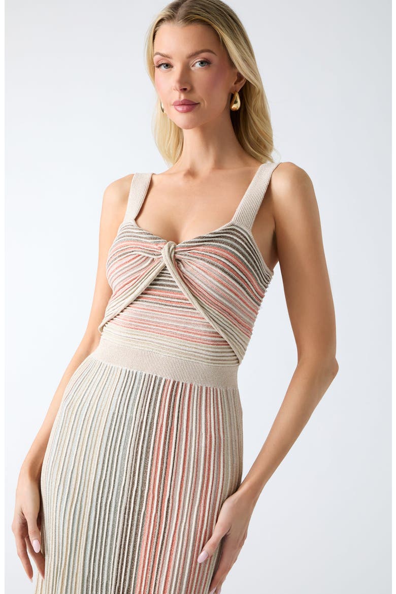 Rosy Metallic Knit Maxi Dress, Alternate, color, FMJ1-BROWN