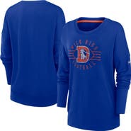 Nike Women's Nike Royal Denver Broncos Rewind Playback Icon Performance Pullover Sweatshirt