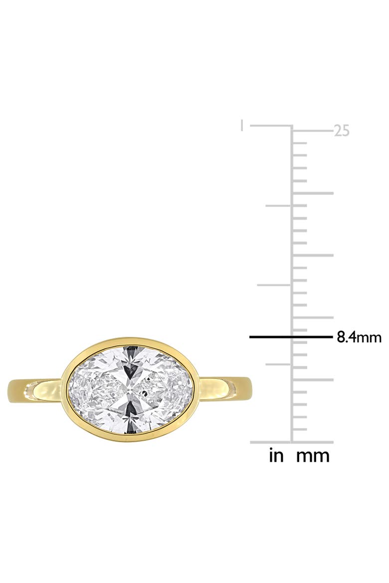 Lab Grown Diamond Oval Solitaire Ring 14k Gold, Alternate, color, Yellow Gold