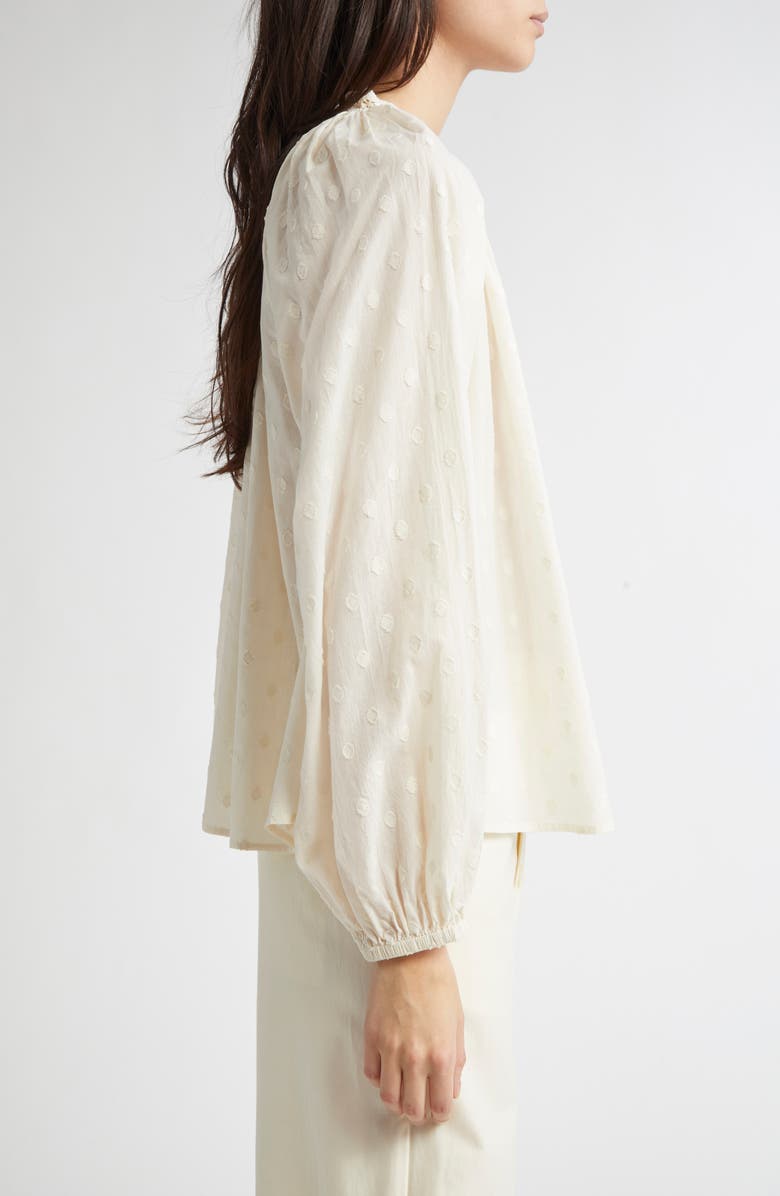 Ulla Johnson Ada Clip Dot Cotton Top, Alternate, color, Pristine