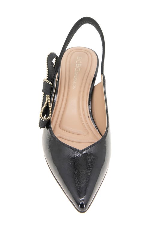 Bcbgeneration Kodari Slingback Kitten Heel Pump In Black Patent
