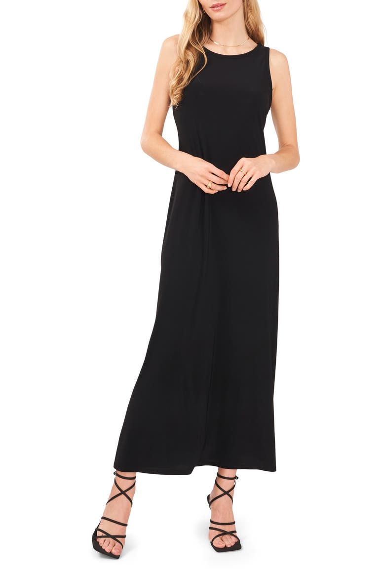 Sleeveless Maxi Dress, Main, color, RICH BLACK