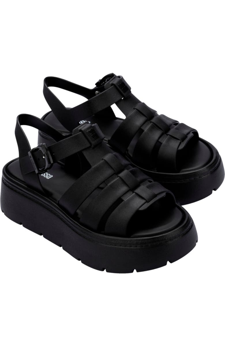 Melissa Up Platform Slingback Fisherman Sandal, Main, color, Black