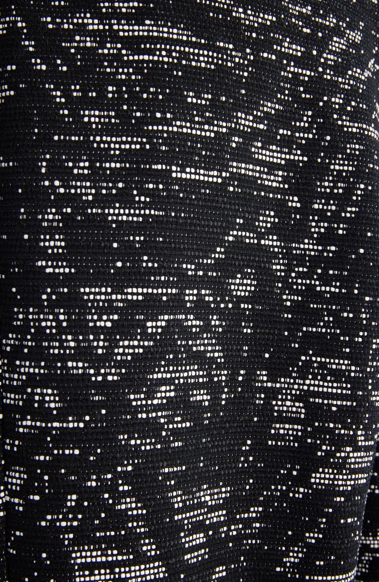 Dries Van Noten Raftan Abstract Swirl Jacquard Coat, Alternate, color, Black