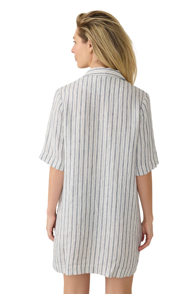 Paradise Point Stripe Linen Shirtdress, Alternate, color, OCEANSIDE STRIPE