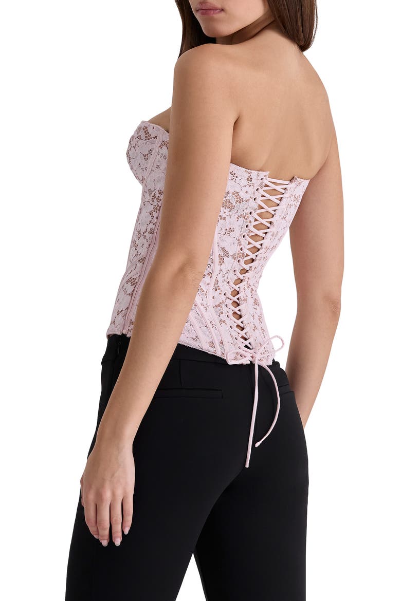 Solaine Lace Corset Top, Alternate, color, BABY PINK