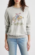 THE GREAT. College Raglan Sleeve Cotton Graphic Sweatshirt