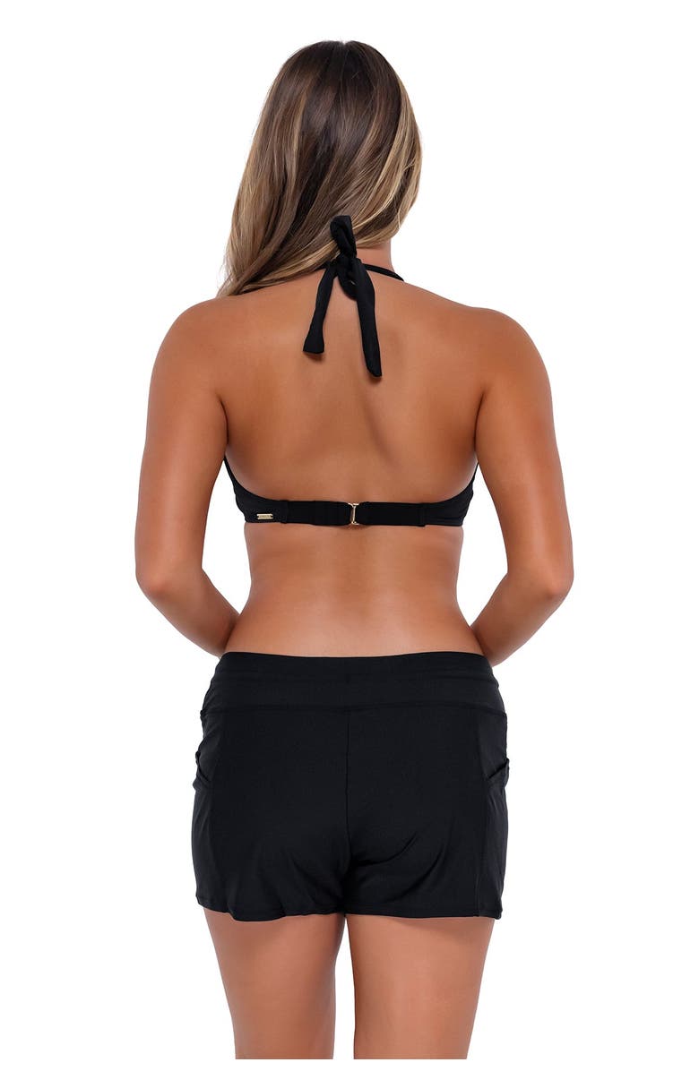 Sunsets Laguna Swim Short Bottoms, Alternate, color, Black