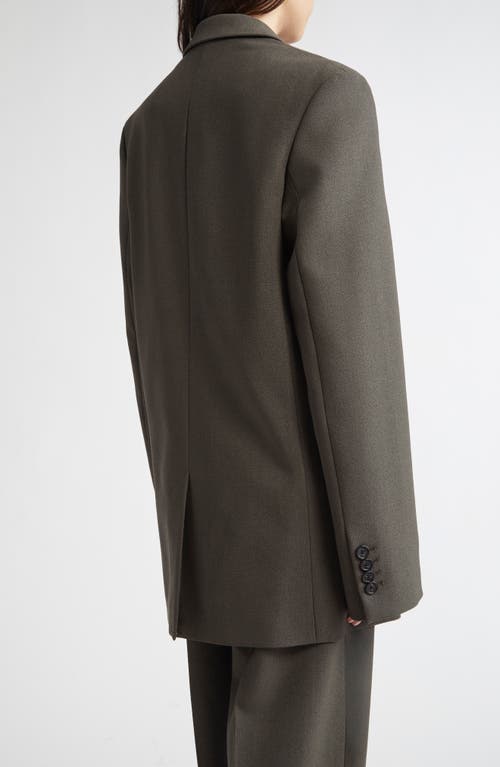 Totême Toteme Shield Double-breasted Wool-blend Blazer In Green