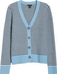 Halogen® Stripe V-Neck Cardigan