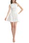 Embroidered Eyelet Sleeveless Cotton Fit & Flare Dress