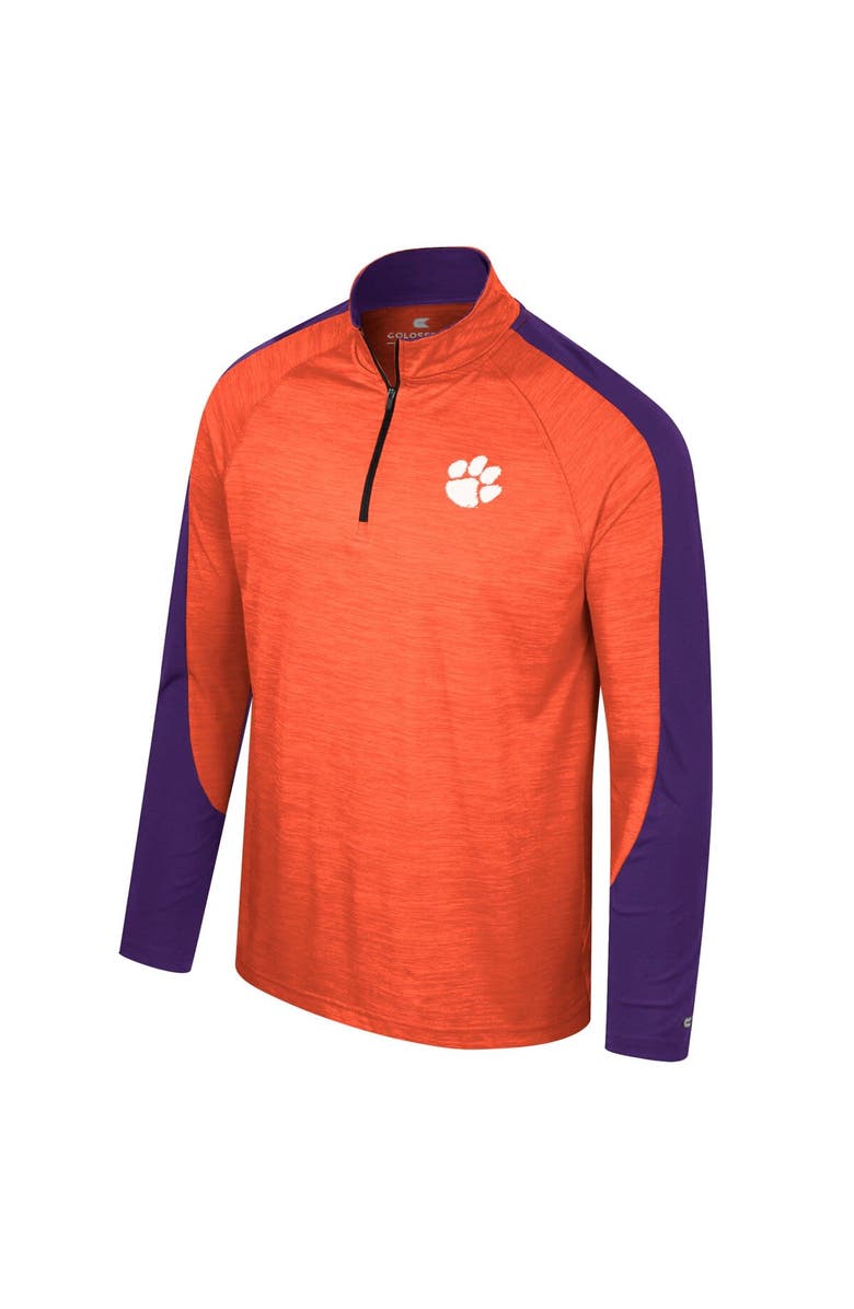 COLOSSEUM Men's Colosseum Orange Clemson Tigers Langmore Raglan Quarter-Zip Top, Alternate, color, Orange
