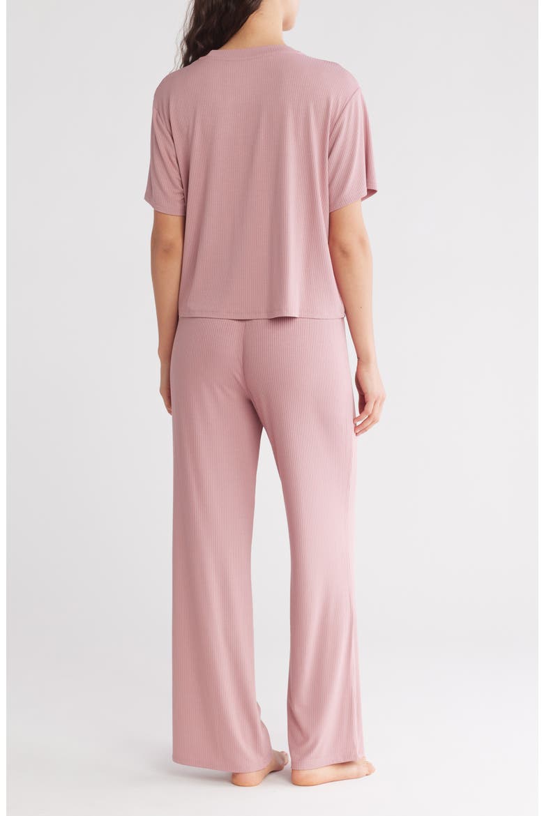Revival Rib Pajamas, Alternate, color, MAUVE