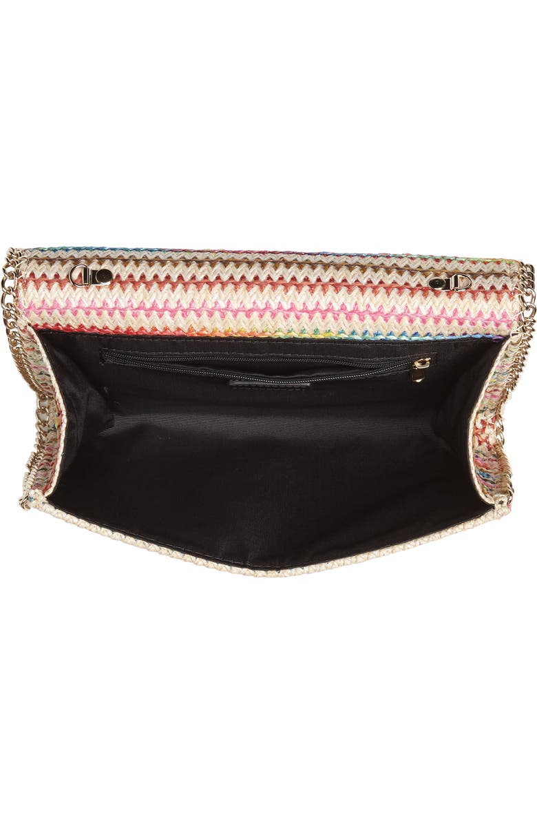 Chelsea28 Multistripe Woven Clutch, Alternate, color,