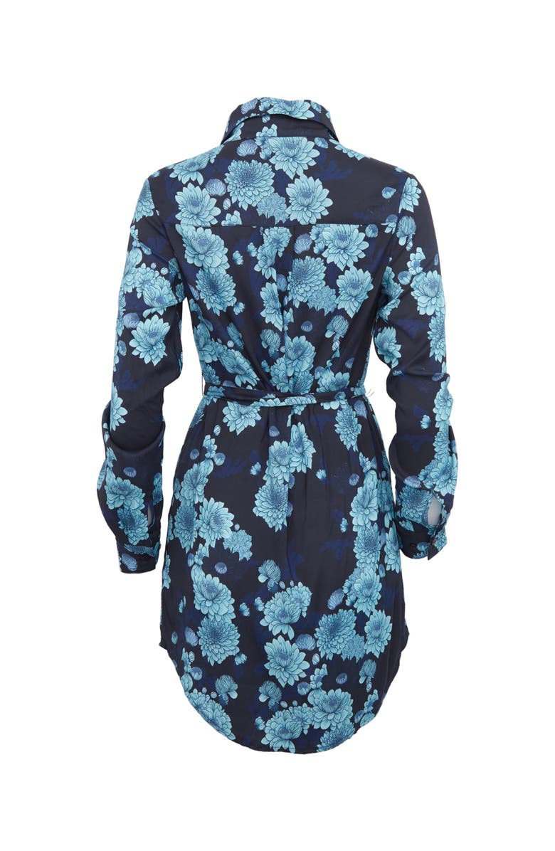 Lords of Harlech Dorethy Stretch Viscose Shirt Dress, Alternate, color, Serious Floral Navy