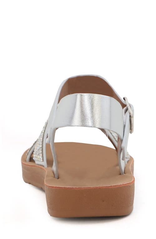 Yoki Kids' Embellished Sandal In Silver