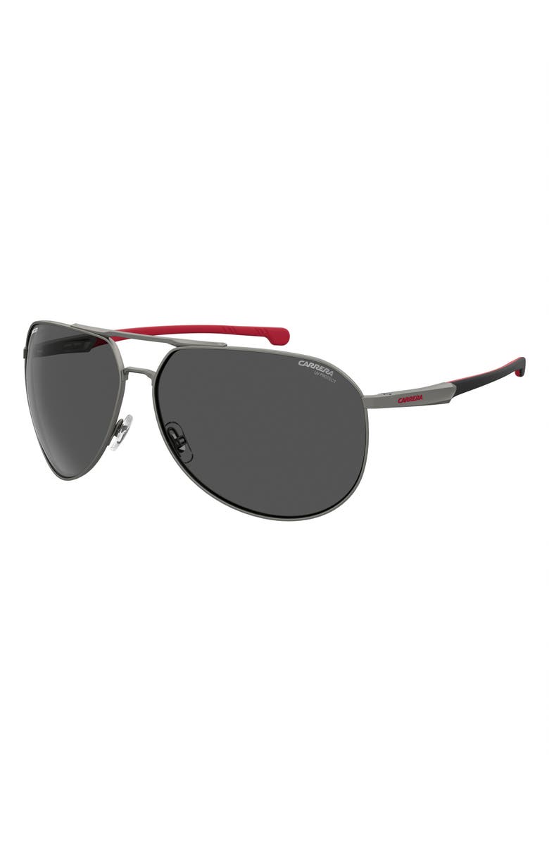 Carrera Eyewear x Ducati Carduc 67mm Oversize Aviator Sunglasses, Alternate, color, Matte Dark Ruth/ Grey